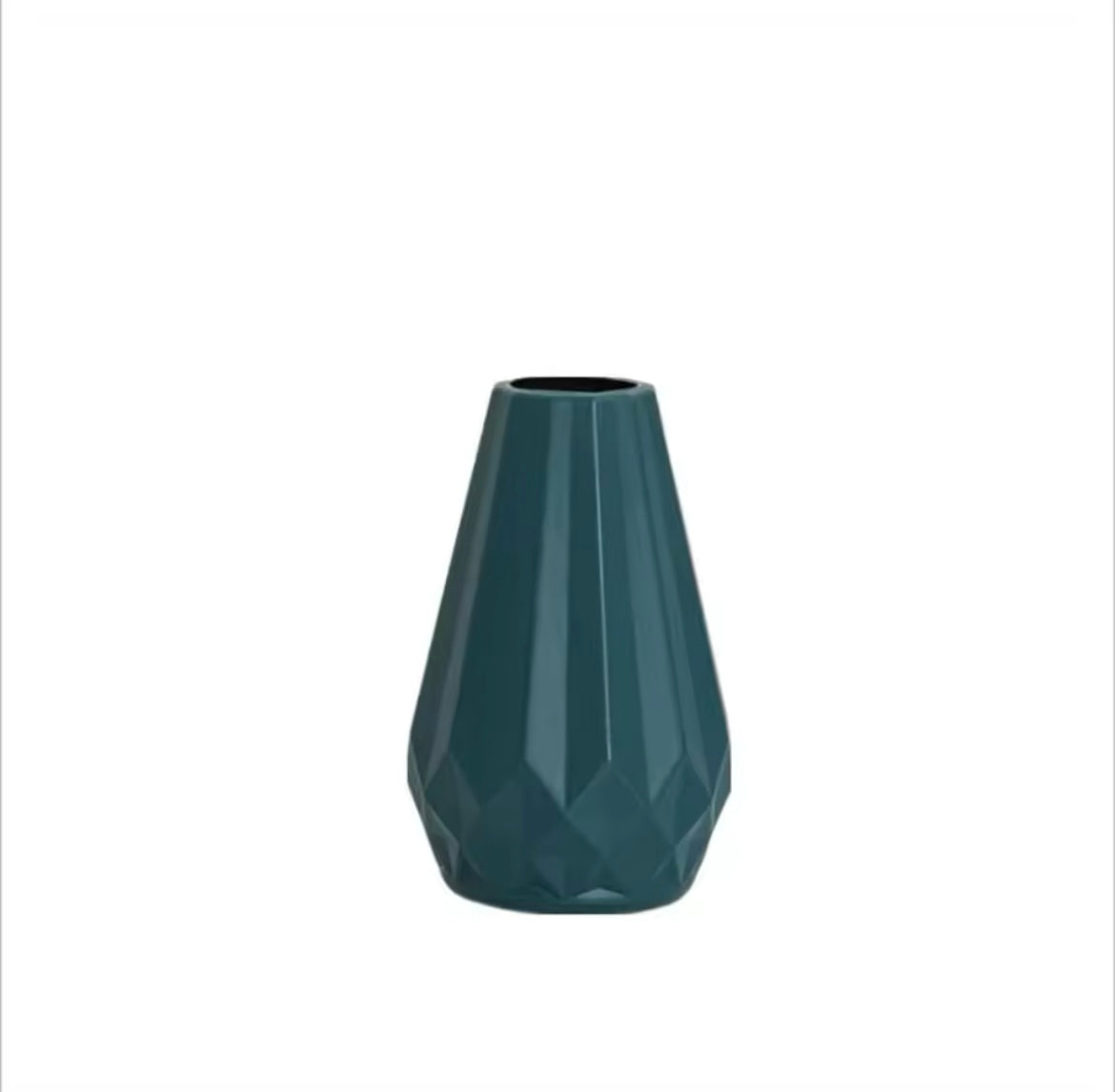 Diamond Shaped Flower Vase Fashion Imitation Ceramic