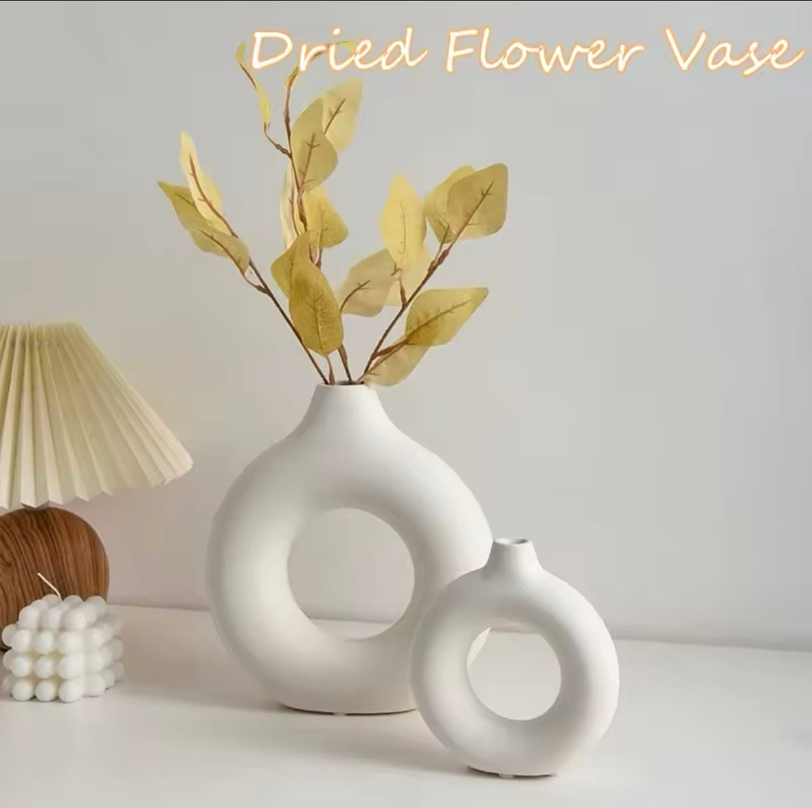 Imitation Ceramic Pure White Vase Decorative