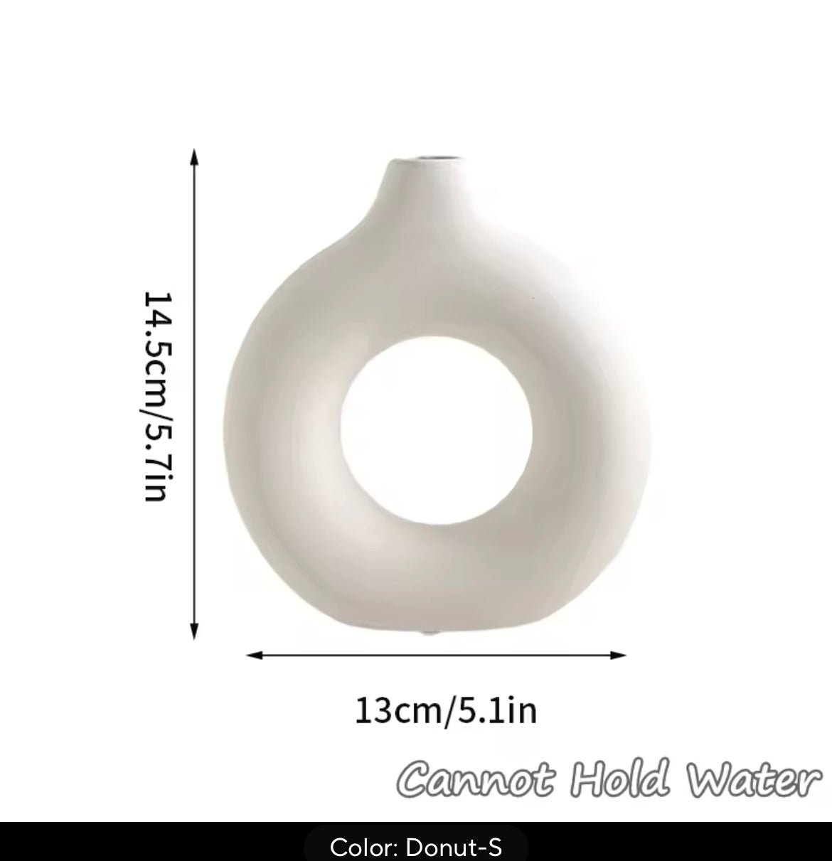 Imitation Ceramic Pure White Vase Decorative