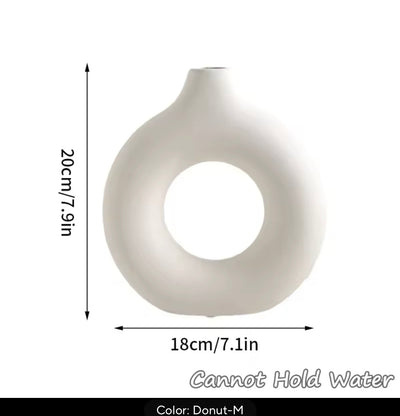 Imitation Ceramic Pure White Vase Decorative