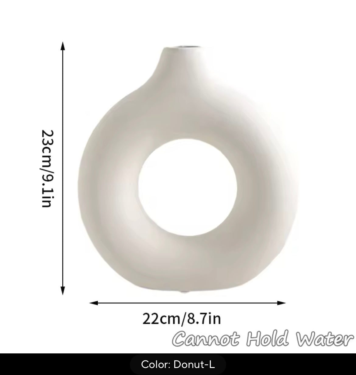 Imitation Ceramic Pure White Vase Decorative