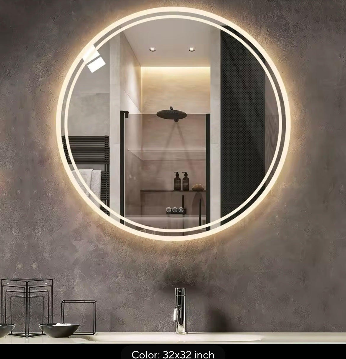 Wall hanging decorative mirror With Led Lights