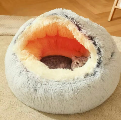 Round Cat Cushion Semi Enclosed Pet Sleep Bag