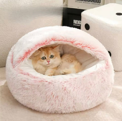 Round Cat Cushion Semi Enclosed Pet Sleep Bag