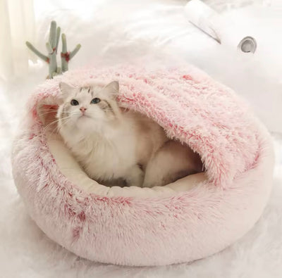 Round Cat Cushion Semi Enclosed Pet Sleep Bag