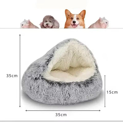 Round Cat Cushion Semi Enclosed Pet Sleep Bag