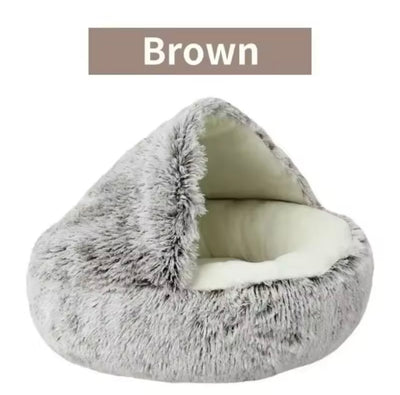 Round Cat Cushion Semi Enclosed Pet Sleep Bag